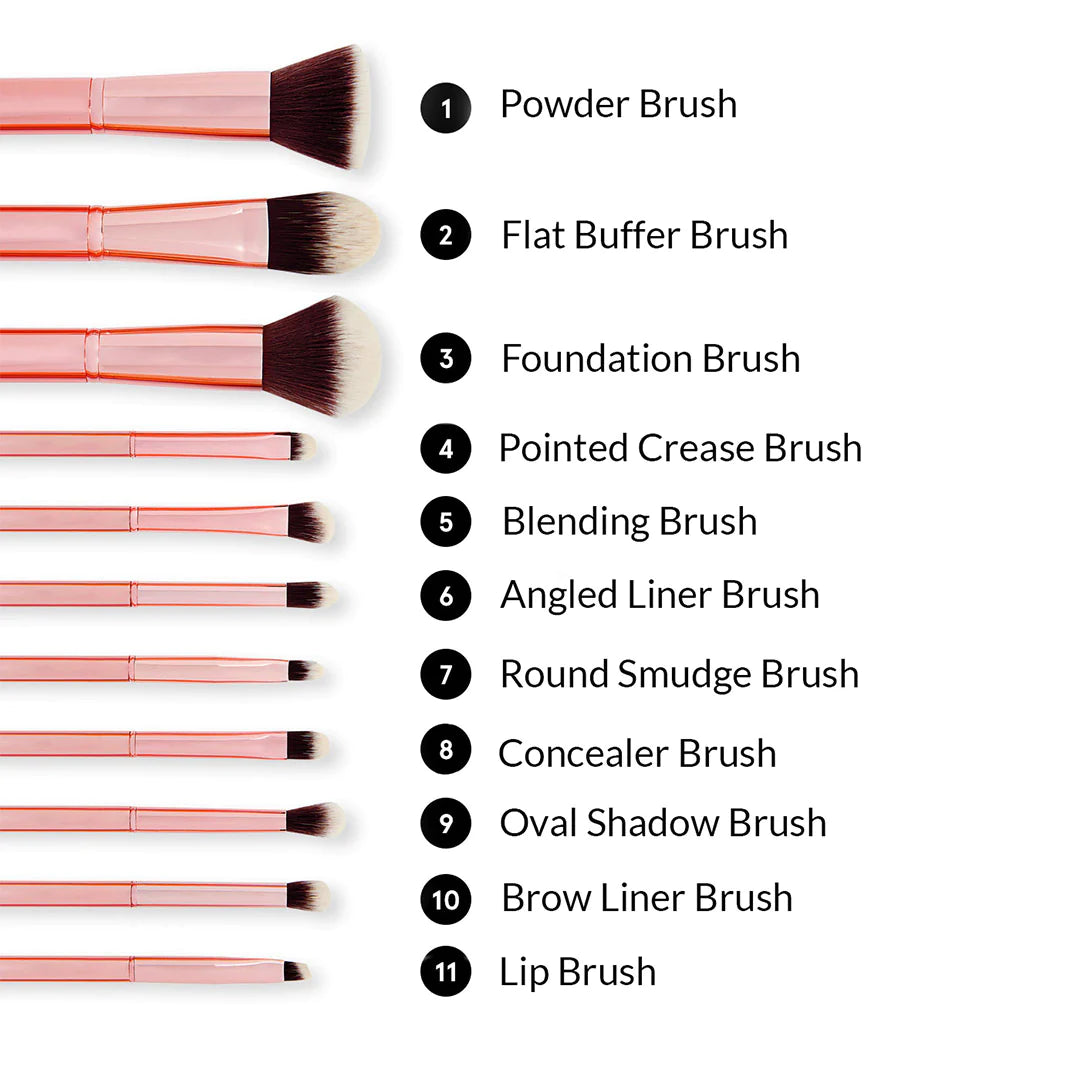 Bh cosmetics | Metal rose 11支化妝掃套裝