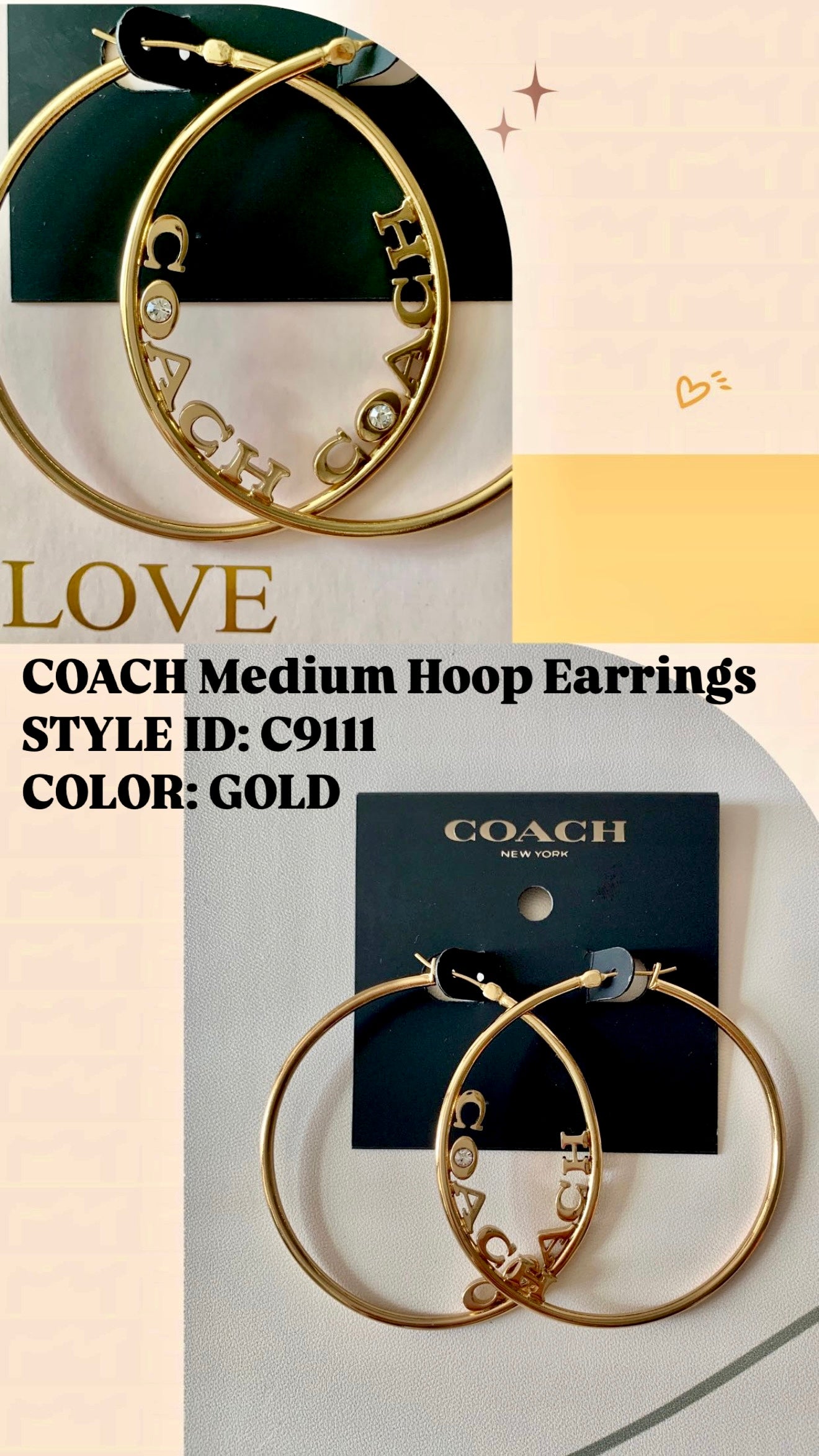Coach | Medium Hoop Earrings | C9111