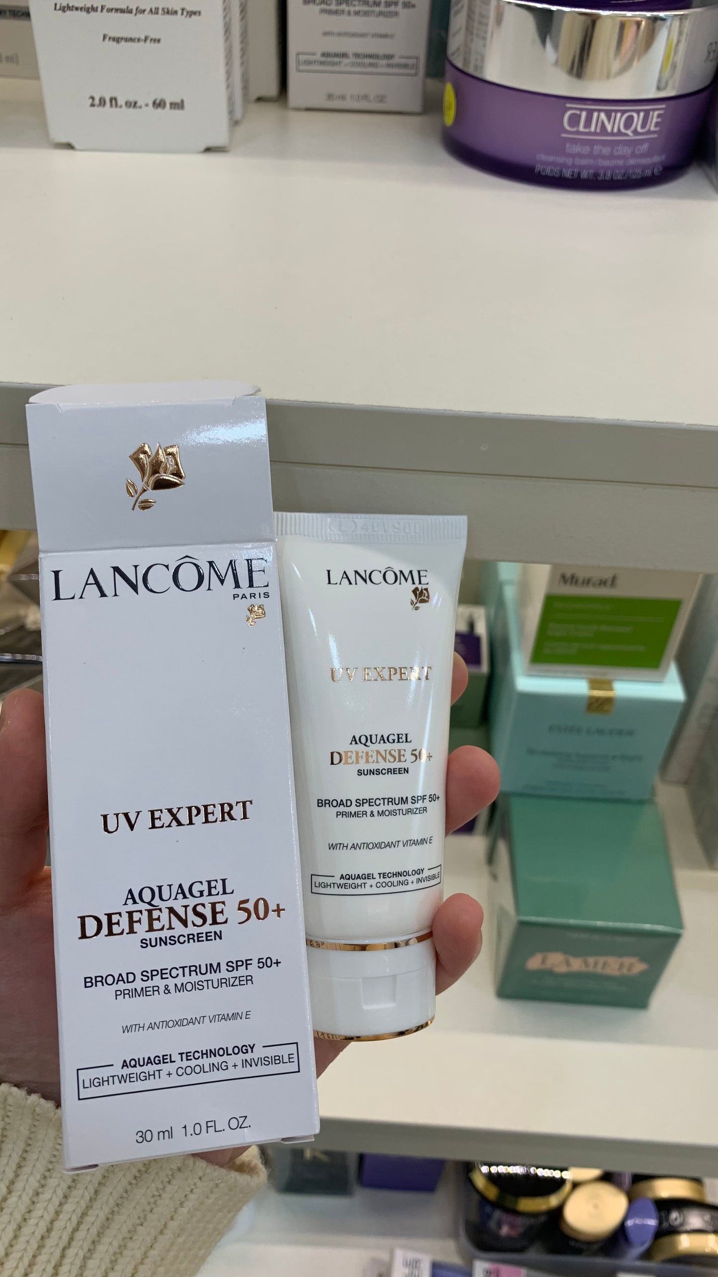 Lancome | 小白管防曬打底保濕霜30ml| 美版
