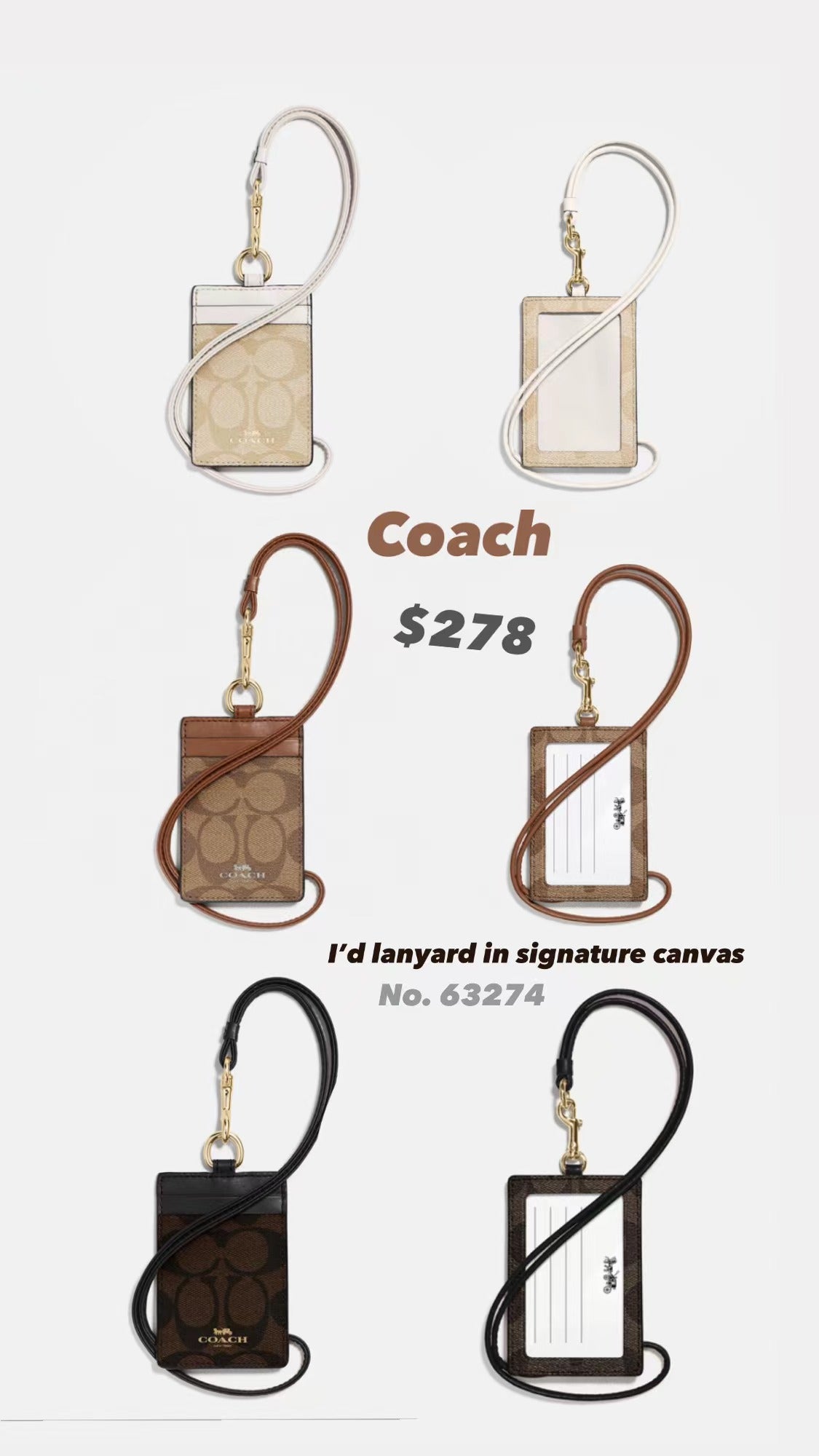 Coach|ID Card|掛頸卡片套