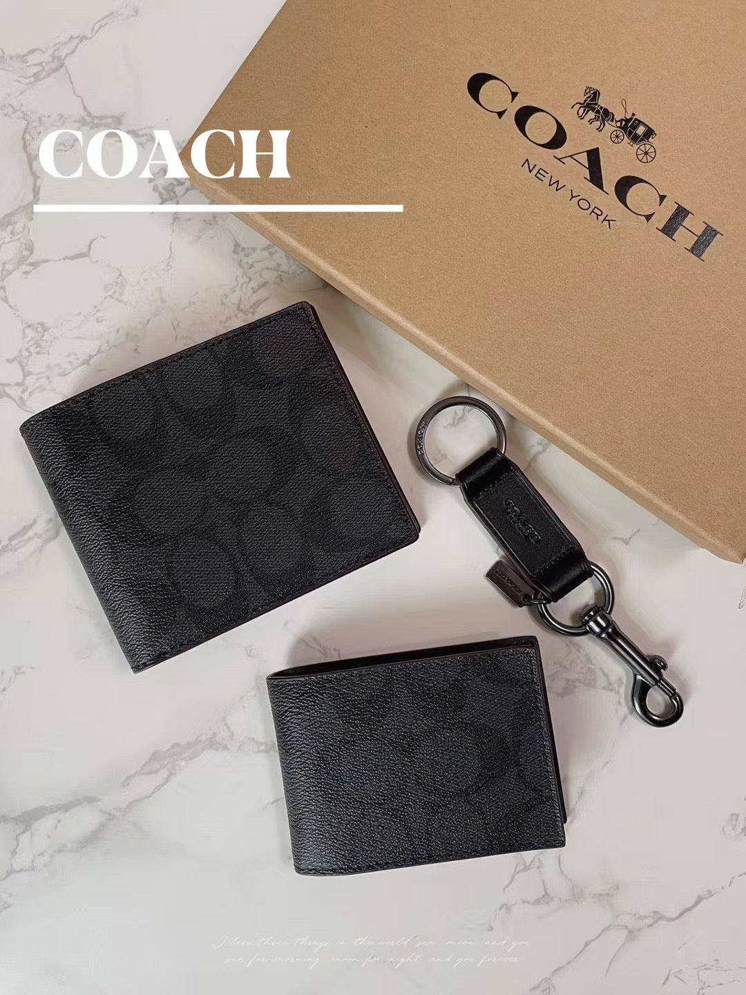 Coach|男士Logo銀包禮盒