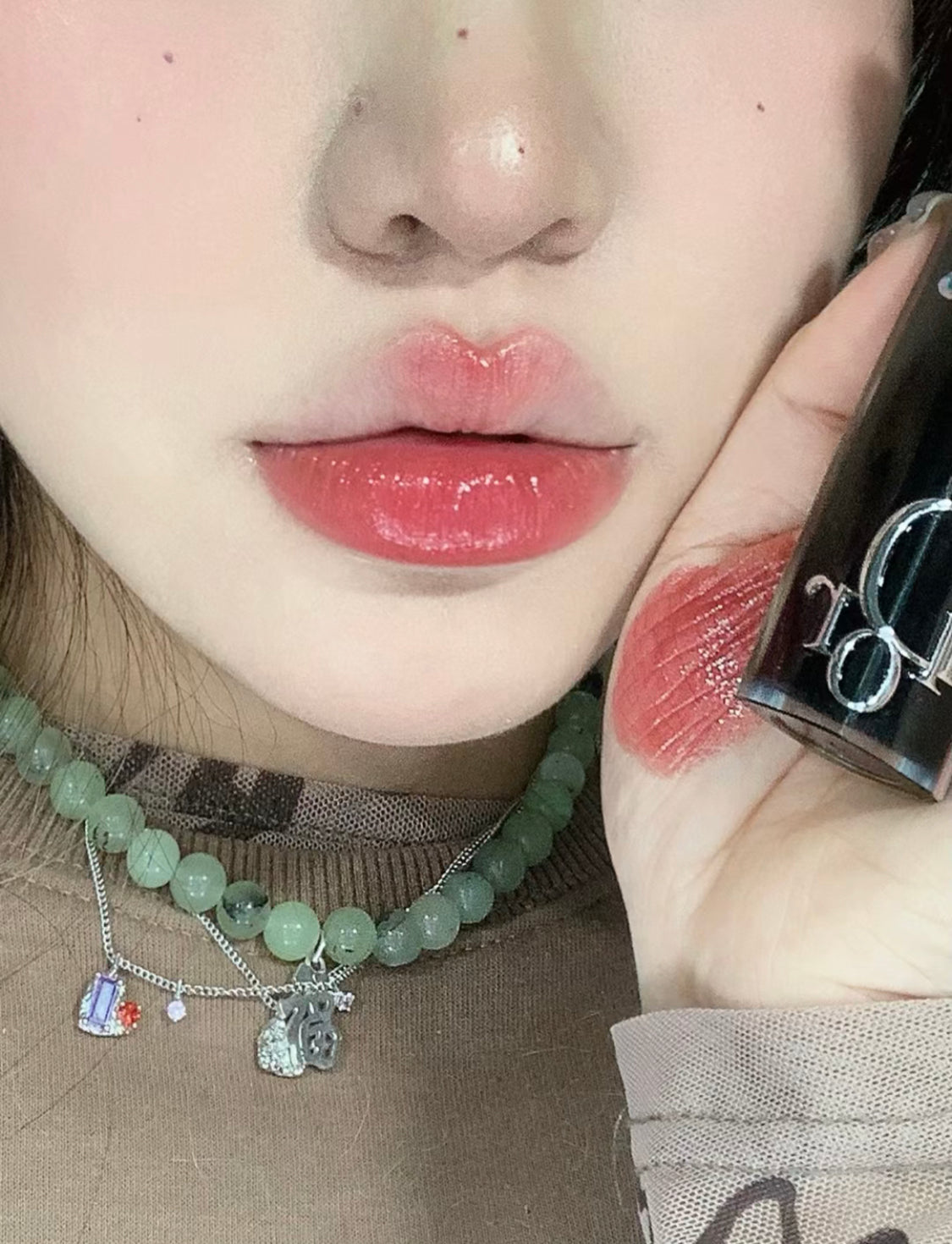Dior |Shine Lipstick|黑管唇膏|#525
