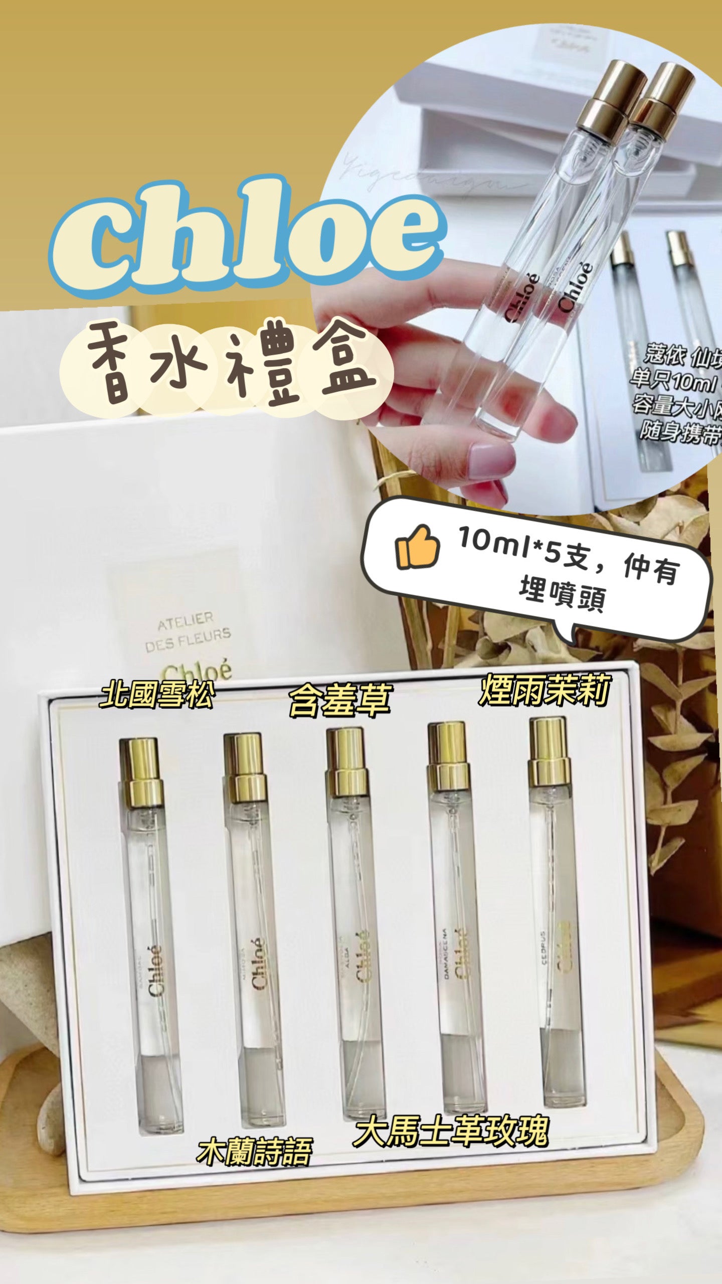 Chloe|仙境花園系列|旅行裝禮盒10ML*5