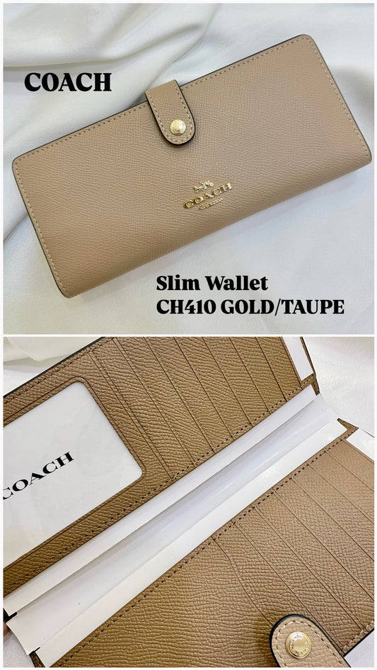 COACH | Slim Wallet | CH410 | GOLD/TAUPE