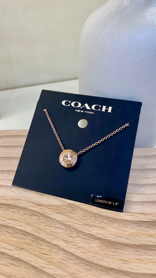 Coach | Open Circle Stone Strand Necklace | F54514